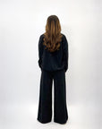 Completo felpa e pantaloni strass