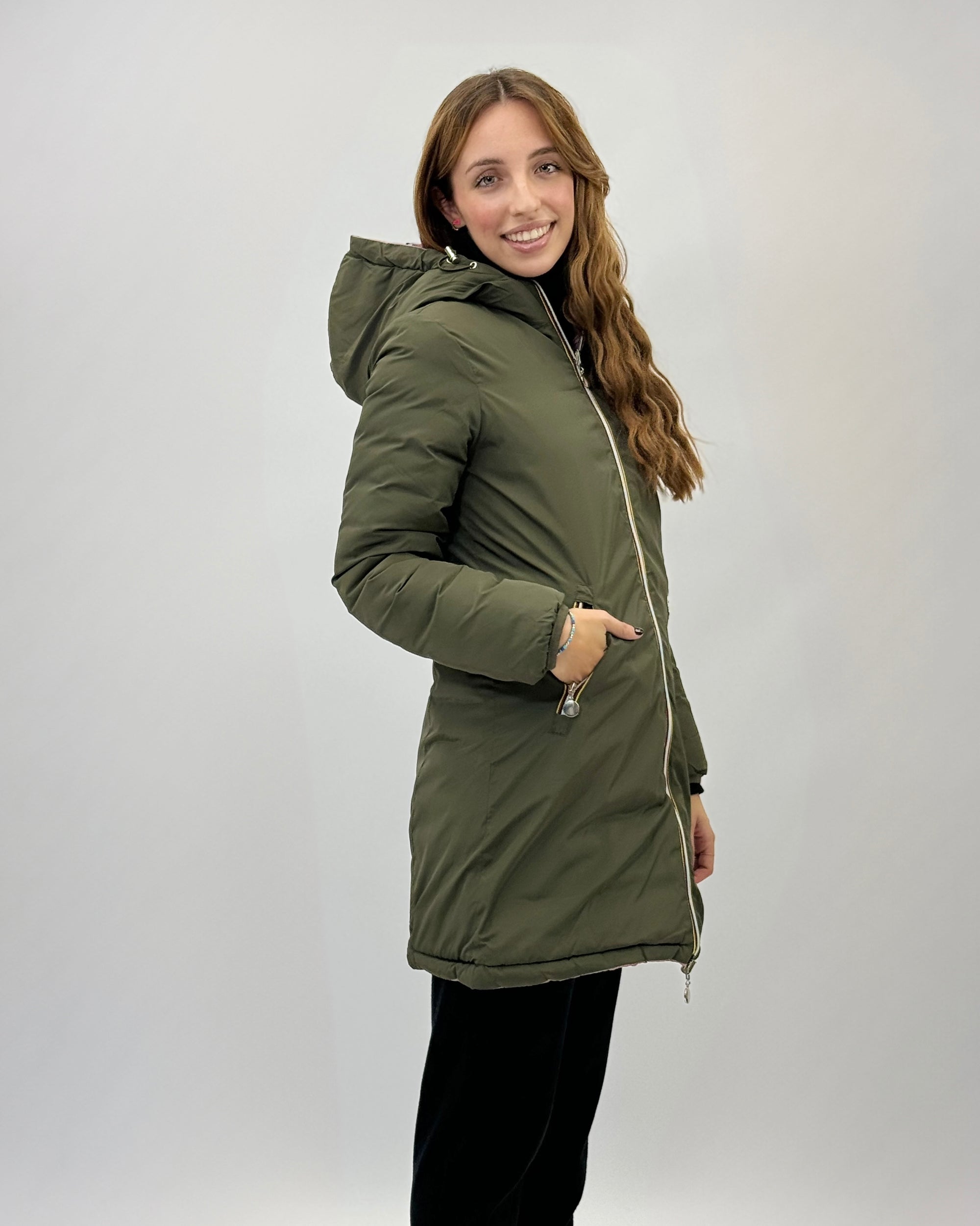 Piumino Donna Reversibile Double Face – Giacca Invernale Lunga