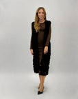 Gilet lungo con texture morbido