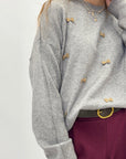 Pullover fiocchietti ricamati