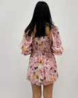 Abito con pantaloncino con fantasia fiori