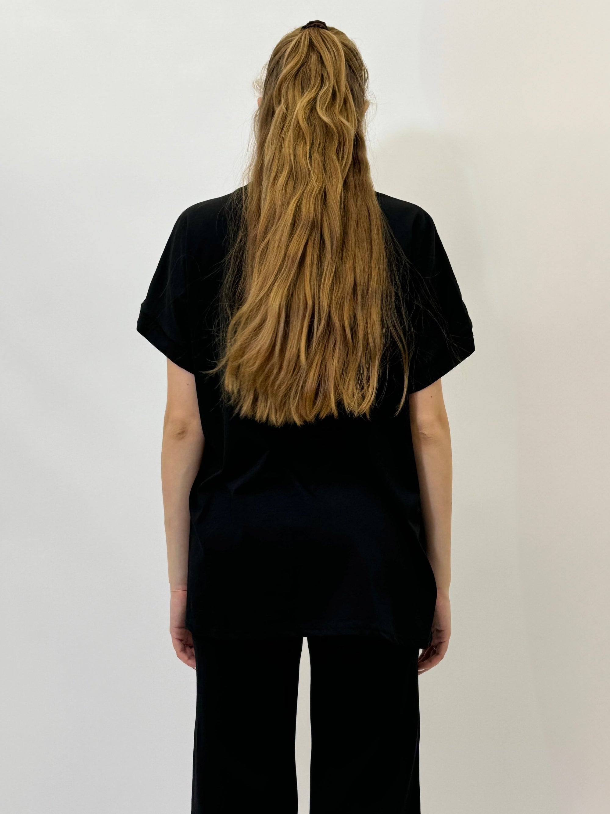 T-shirt in cotone con stampa taglia comoda