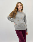 Pullover fiocchietti ricamati