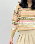 Maglione morbido stampa jacquard