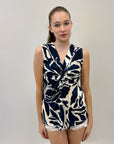 Maglia smanicata con stampa