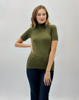 Maglia dolcevita mezze maniche basic