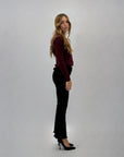 Pantaloni jeans neri miniflare
