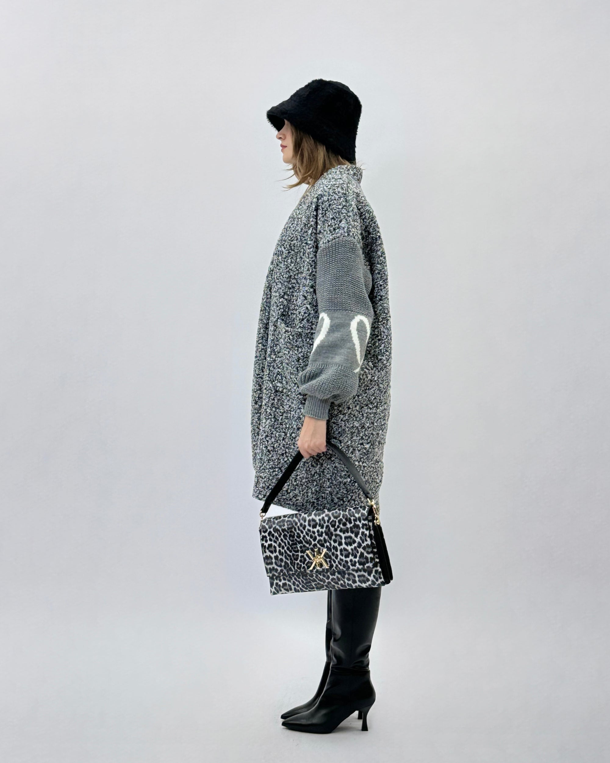 Cappotto morbido con dettaglio cuore