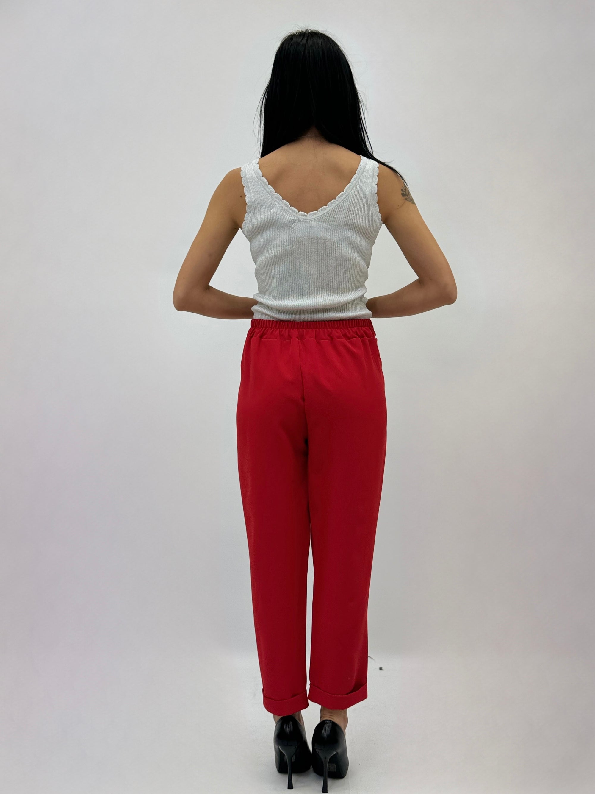 Pantaloni eleganti con fiocco