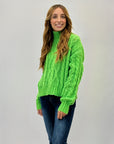 Maglione lupetto pesante con intrecci