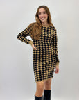 Abito in maglia pied de poule