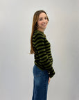 Maglione a righe misto lana