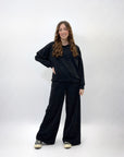 Completo felpa e pantaloni strass