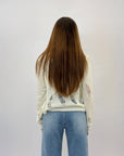 Pullover crop con strappi