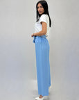 Pantaloni gamba larga con fiocco