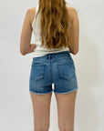 Pantaloncini in denim con strass