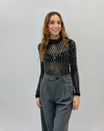 Body in mesh con gioielli