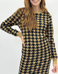 Abito in maglia pied de poule