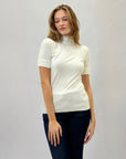 Maglia dolcevita mezze maniche basic