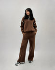 Pantaloni felpati a gamba larga