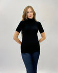 Maglia dolcevita mezze maniche basic
