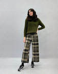 Maglione dolcevita morbido con intrecci