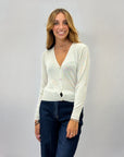 Cardigan basic con lustrini