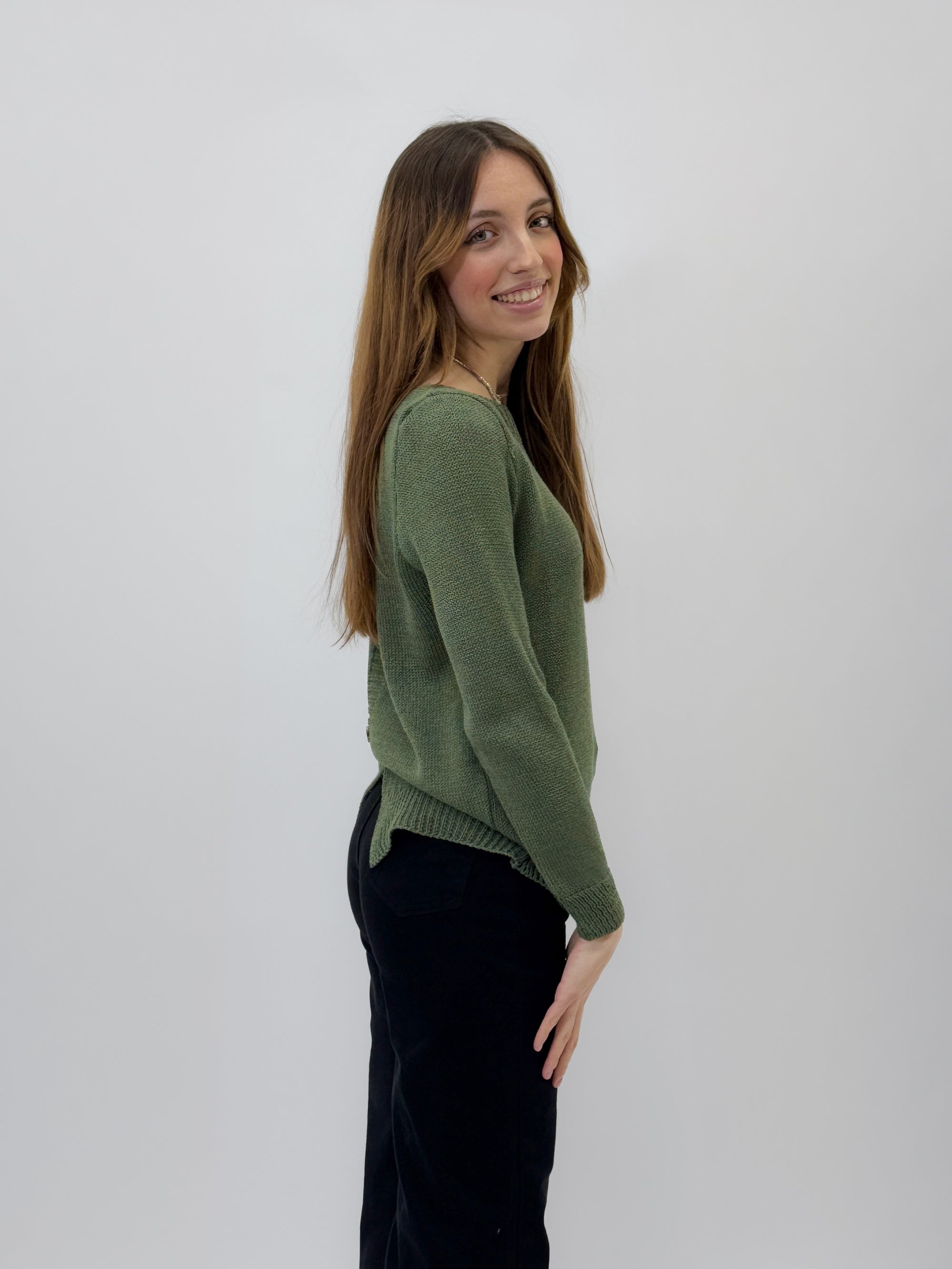 Maglia con bottoni dietro