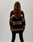 Cardigan pesante con stampa