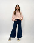 Jeans elasticizzato a gamba larga