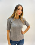 Maglione mezze maniche misto baby alpaca