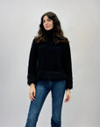 Maglione dolcevita in lana mohair