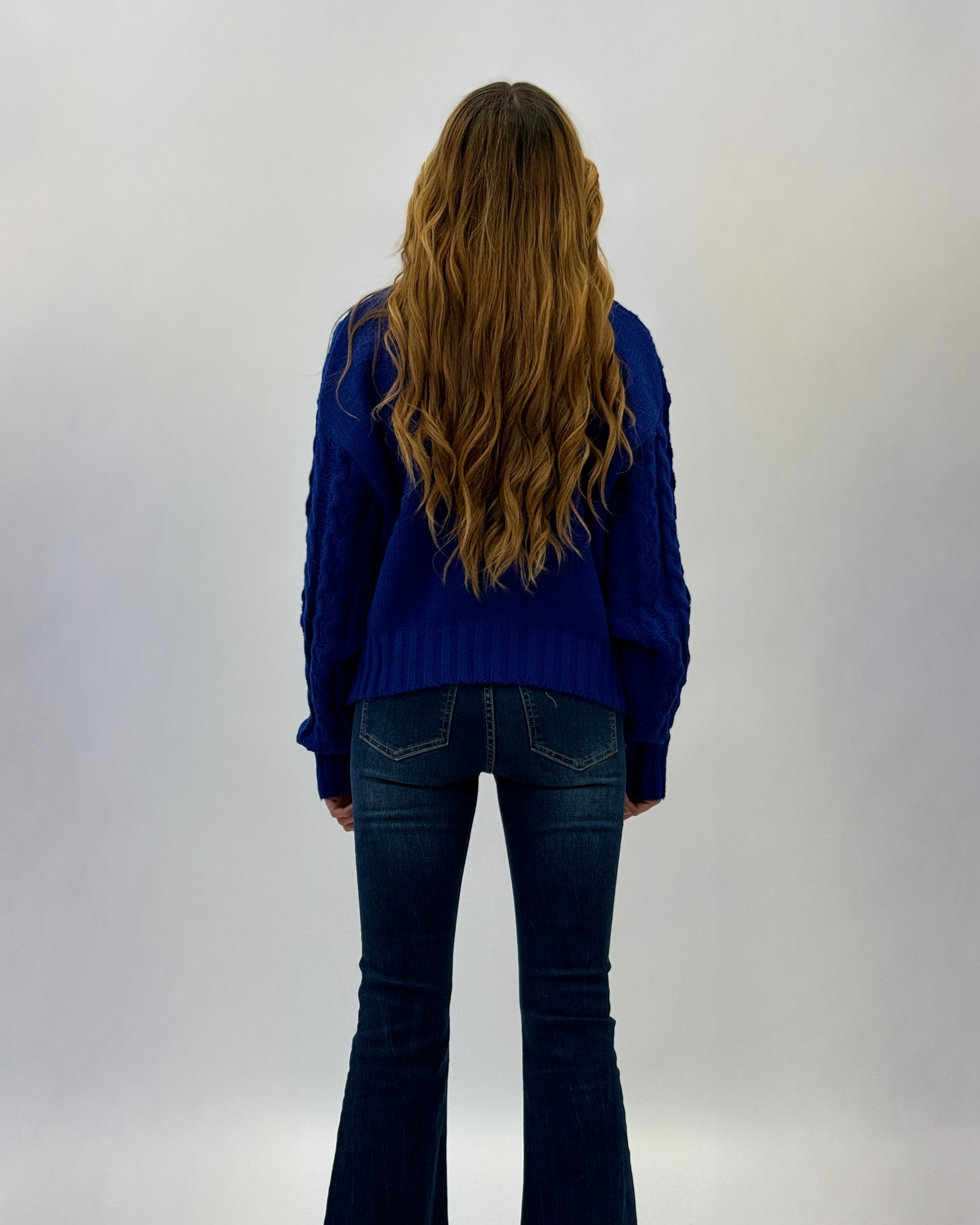 Maglione lupetto pesante con intrecci