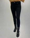 Pantaloni basic in cotone colorati push-up