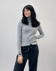 Maglione dolcevita intrecciato petite