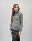 Maglione dolcevita tinta unita