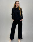 Pantaloni tuta con paillettes laterali
