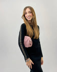 Pochette lurex con tracolla