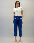 Pantaloni eleganti con fiocco