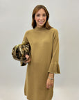 Abito lupetto in maglia con perle