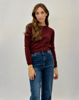 Maglia crop con brillantini