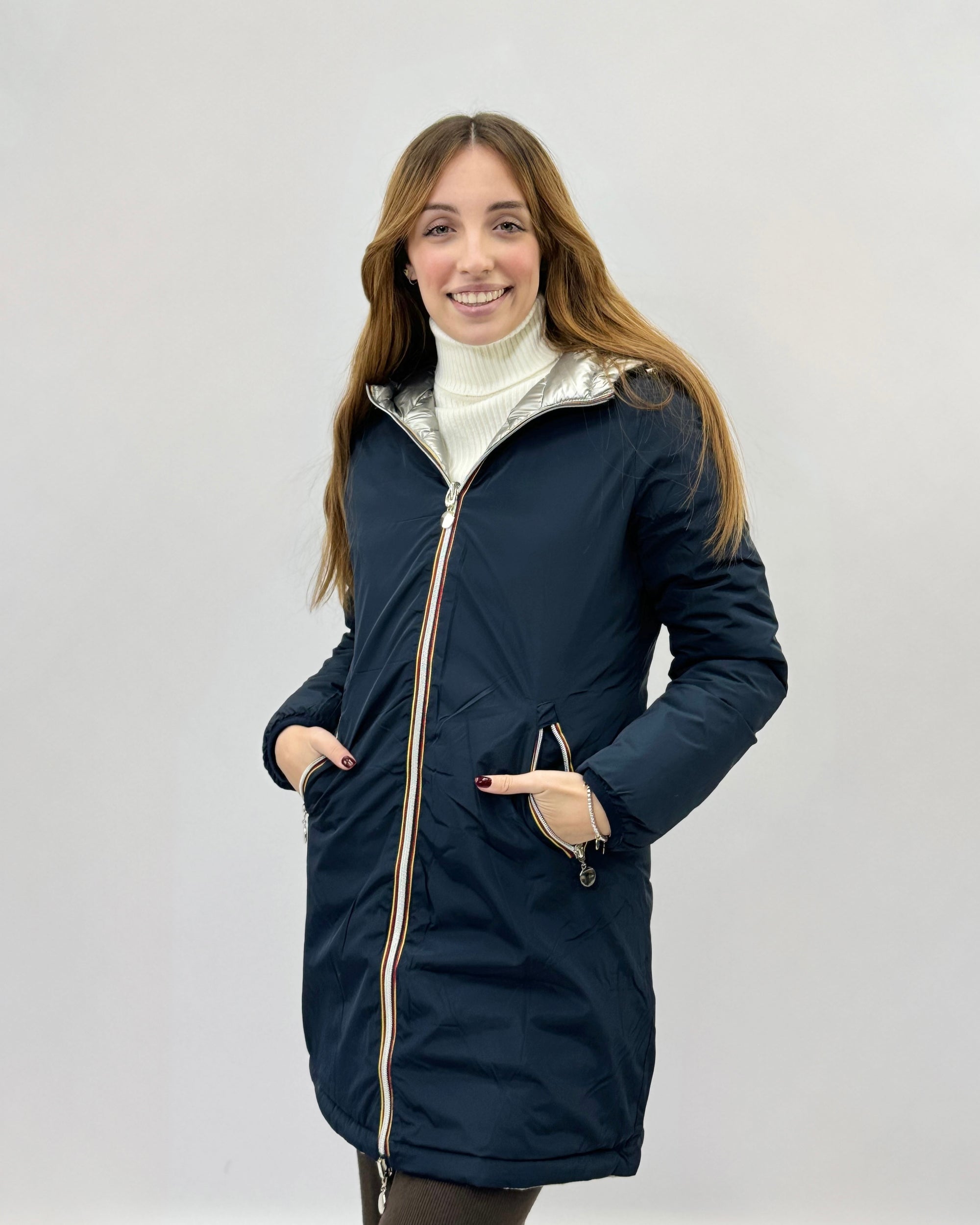Piumino Donna Reversibile Double Face – Giacca Invernale Lunga