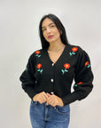Cardigan comodo con maniche palloncino