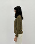 Maglia misto lana e cotone effetto brillantinato