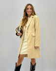 Cappotto foderato con bottone