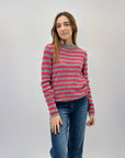 Maglione a righe misto lana