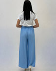 Pantaloni gamba larga con fiocco