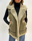 Giubbotto montone a gilet