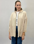 Giacca in suede con cappuccio