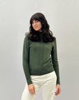 Maglione lupetto con intrecci